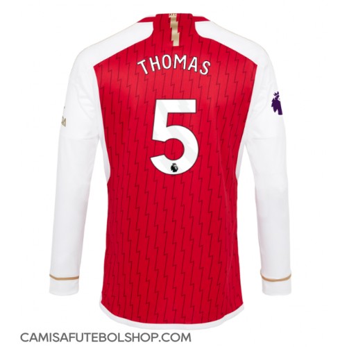 Camisa de time de futebol Arsenal Thomas Partey #5 Replicas 1º Equipamento 2023-24 Manga Comprida